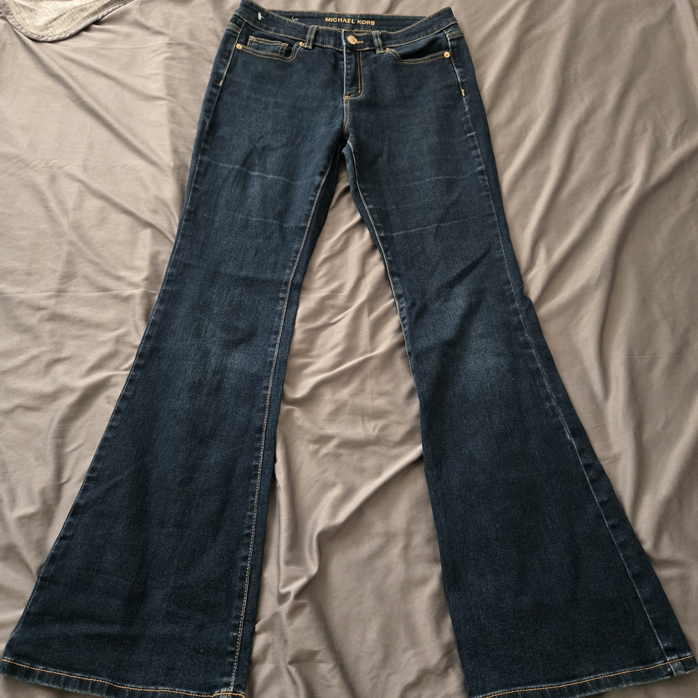 Michael Kors MK Selma Flare Jeans High-Rise Jeans Womens Size 4 Bellbottoms 90s